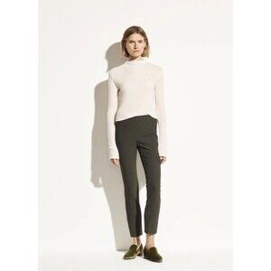 Vince Stitch Front Pants Dark Green Trousers Tapered Workwear Women's Size 2